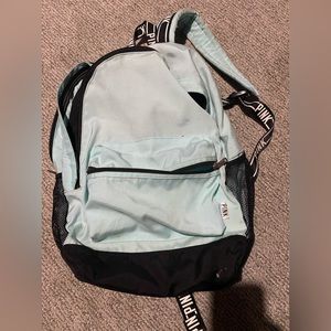 PINK teal backpack, has laptop holder